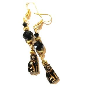 Cute Black Cat Earrings